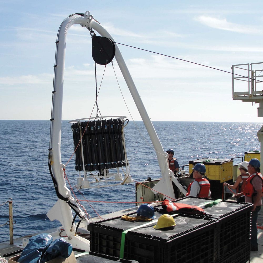 Synthetic extruded cable for oceanographic research use