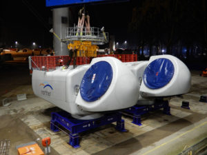 Custom Cortland Selantic®lifting slings used with wind turbine nacelles
