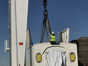 Custom Cortland Plasma®lifting slings assist with wind farm installations