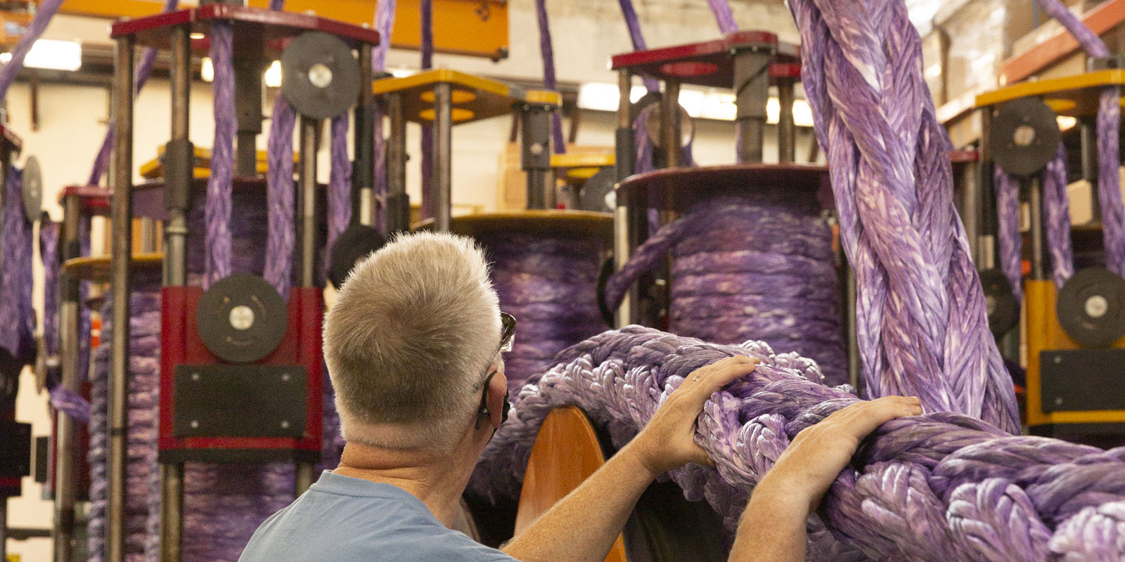 Manufacturing Plasma® rope on large braiding machine