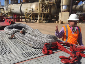 Cortland lifting solution being prepared